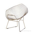 Реплика стула Harry Bertoia Diamond из золотой проволоки